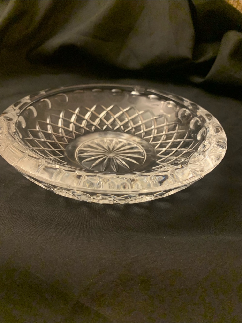 Heavy Vintage Clear Glass Ash Tray